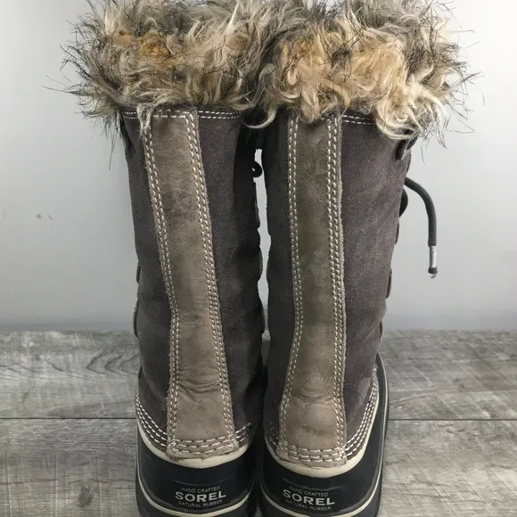 Sorel Joan of Arctic Women's Winter Waterproof Gray Leather Boots NL1540 Size 6