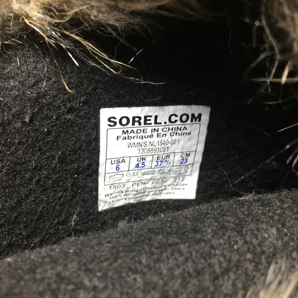 Sorel Joan of Arctic Women's Winter Waterproof Gray Leather Boots NL1540 Size 6