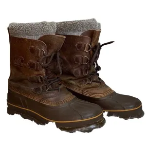 Sorel Kananaskis II Brown Men's Leather Snow Boots Size 9