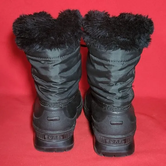 Sorel Kaufman Canada Black Leather Womens Insulated Snow Boots Size 8
