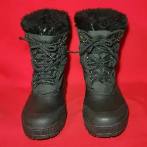 Sorel Kaufman Canada Black Leather Womens Insulated Snow Boots Size 8