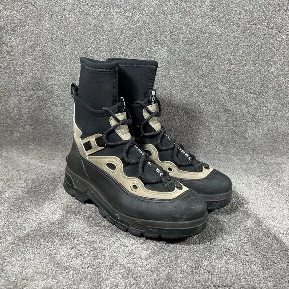 Sorel Kaufman Canada Winter Snow Boots Insulated Brown Leather Men’s Size 11