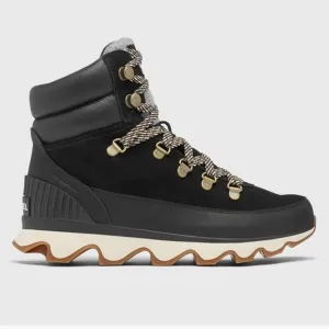 Sorel Kinetic Conquest Winter Boots Lace Up Black Womens Size 9.5