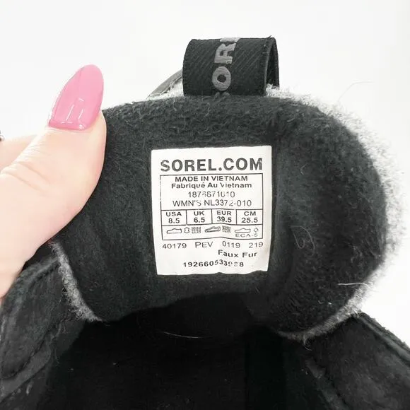 Sorel Kinetic Impact Caribou Waterproof Ankle Boots Black 8.5
