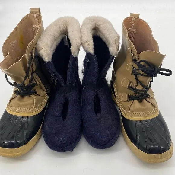 Sorel Manitou Snow Winter Insulated Duck Boots Thermo Removable Wool Liner 10