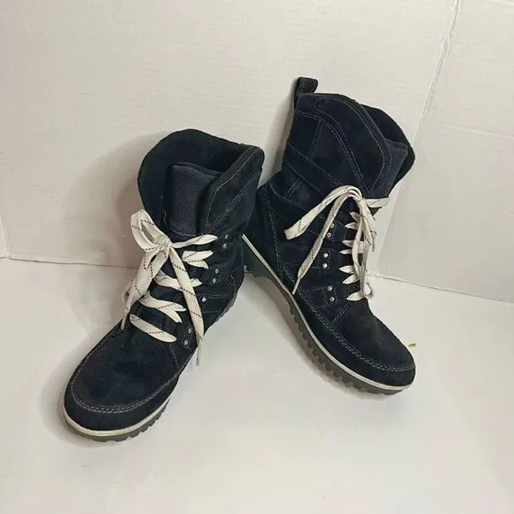 Sorel Meadow Lace Suede Leather Lined Snow Winter Short Boots