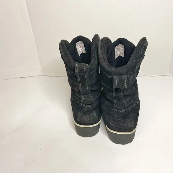 Sorel Meadow Lace Suede Leather Lined Snow Winter Short Boots
