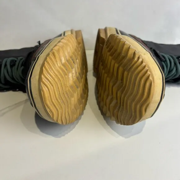 Sorel Mens Premium Rubber Water Proof Snow Boots Black Size 10
