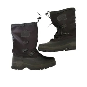 Sorel Mens Snow Boots Winter Booties Mid Calf Black Round Toe Lace Slip On Sz 9