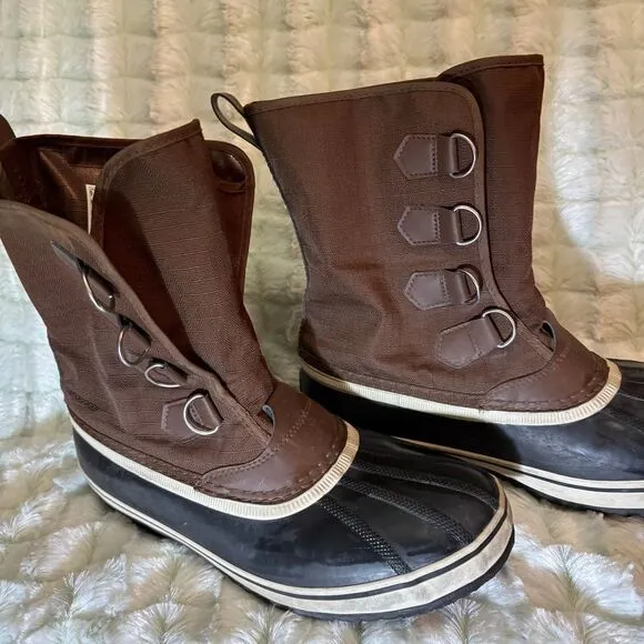 Sorel Men's Winter Duck Boots Waterproof Brown Snow‎ Boots US 9.5