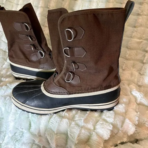 Sorel Men's Winter Duck Boots Waterproof Brown Snow‎ Boots US 9.5