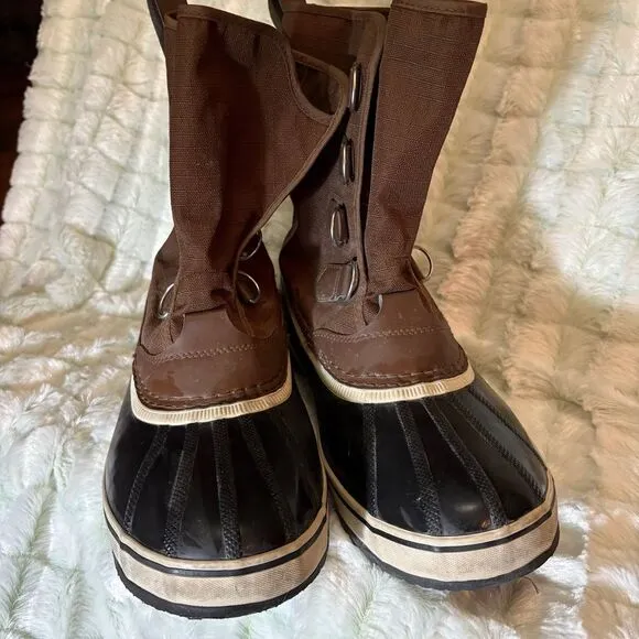 Sorel Men's Winter Duck Boots Waterproof Brown Snow‎ Boots US 9.5