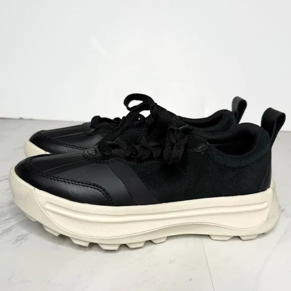 Sorel Ona 503 Everyday Low Top Black Chunky Platform Sneaker 7 1/2