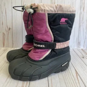 Sorel pink / black Snow boots Size 4