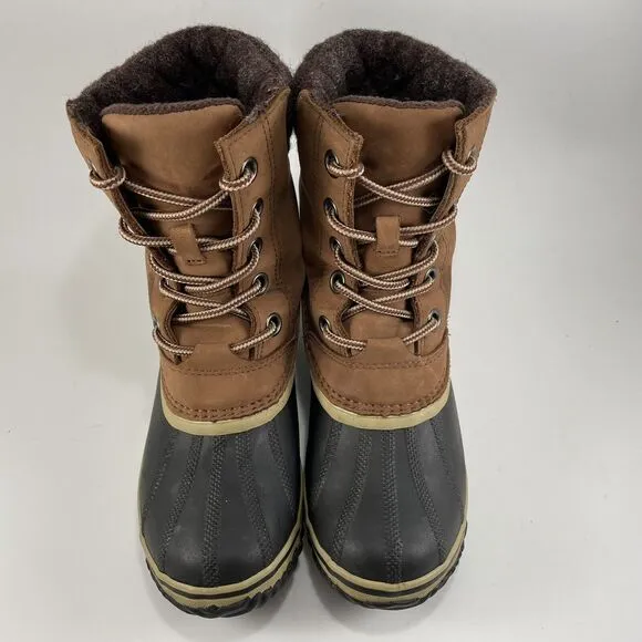 Sorel Slimpack II Mid Boots Womens 7.5 Tan Waterproof Insulated Duck Booties