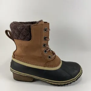 Sorel Slimpack II Mid Boots Womens 7.5 Tan Waterproof Insulated Duck Booties