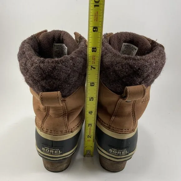 Sorel Slimpack II Mid Boots Womens 7.5 Tan Waterproof Insulated Duck Booties