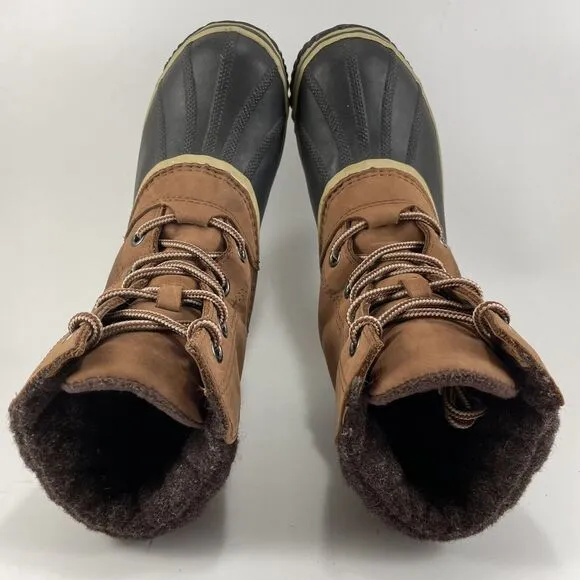 Sorel Slimpack II Mid Boots Womens 7.5 Tan Waterproof Insulated Duck Booties