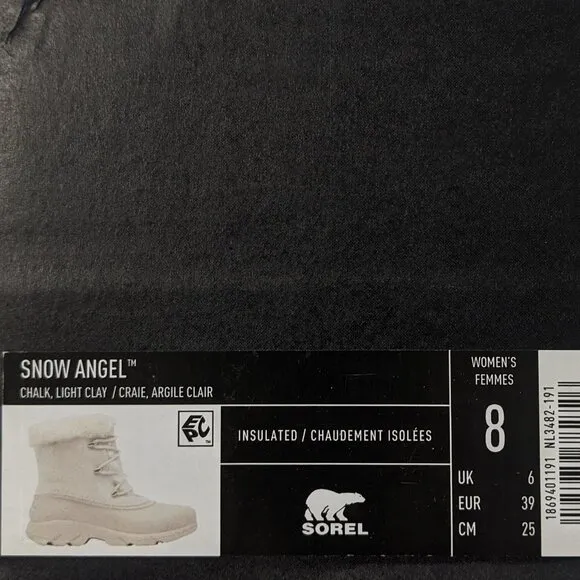 Sorel Snow Angel Insulated Winter Boots, Chalk, Women's 8