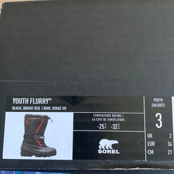 Sorel snow boots kids size 3