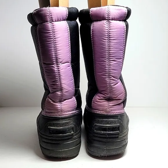 Sorel Snow Command Boots Winter Waterproof Insulation Traction Black Purple 6