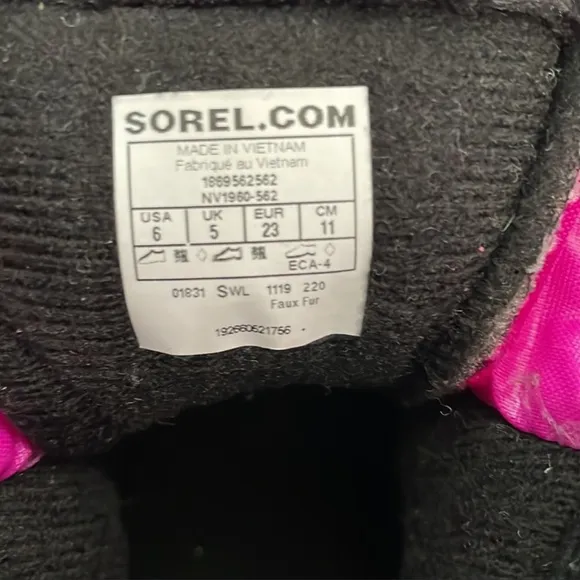 SOREL Snow Commander toddler boots purple dahlia groovy pink
