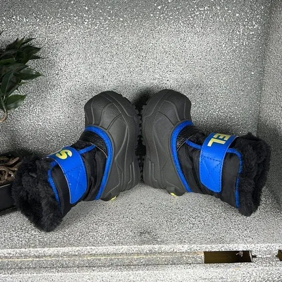 Sorel Snow Commander Boots Shoes Winter Insulated Blue Size 4