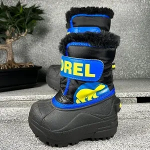 Sorel Snow Commander Boots Shoes Winter Insulated Blue Size 4