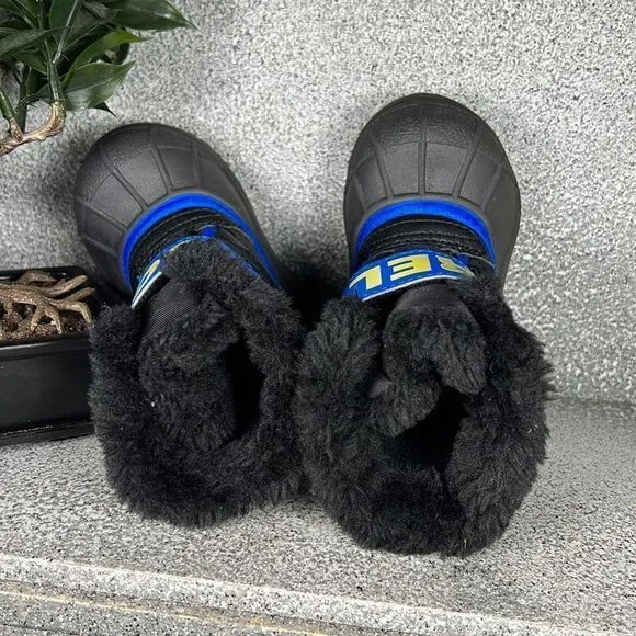 Sorel Snow Commander Boots Shoes Winter Insulated Blue Size 4