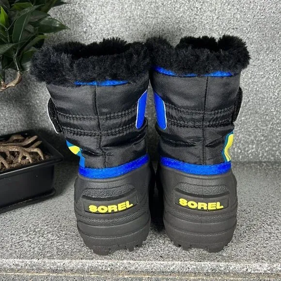 Sorel Snow Commander Boots Shoes Winter Insulated Blue Size 4