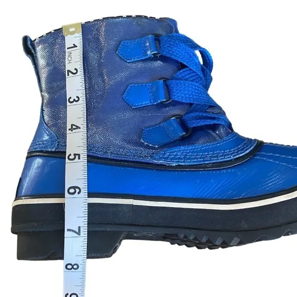 Sorel Tivoli Cobalt Blue Rain Snow Lace Up Boots 7.5