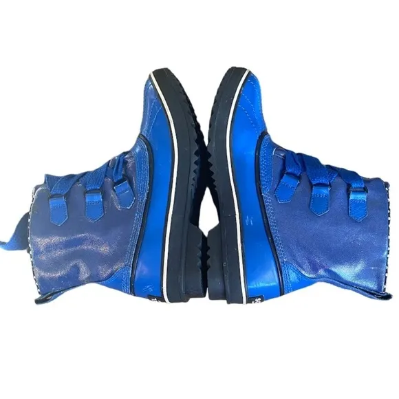 Sorel Tivoli Cobalt Blue Rain Snow Lace Up Boots 7.5