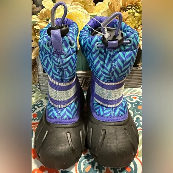 Sorel Toddler Blue/Purple Snow Boots Double Lined Insulated Felt Liner US 5 New