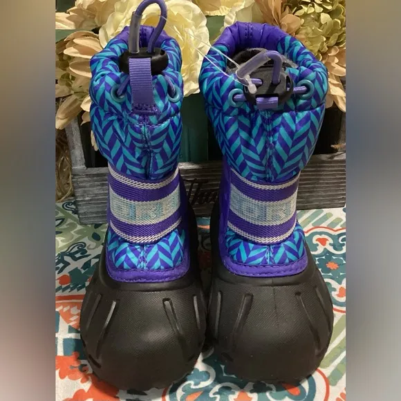 Sorel Toddler Blue/Purple Snow Boots Double Lined Insulated Felt Liner US 5 New