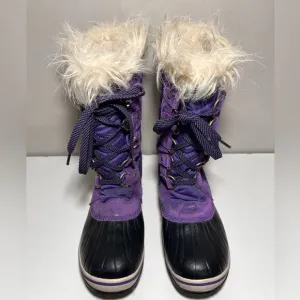 Sorel Tofino II Insulated Waterproof Winter Boots Faux Fur Big Girls Size 4