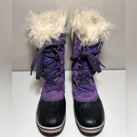 Sorel Tofino II Insulated Waterproof Winter Boots Faux Fur Big Girls Size 4