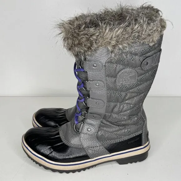Sorel Tofino Women’s Waterproof Snow Boots Size 8.5 Faux Fur Insulated Winter