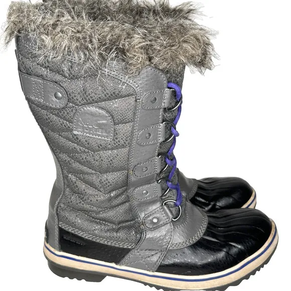 Sorel Tofino Women’s Waterproof Snow Boots Size 8.5 Faux Fur Insulated Winter