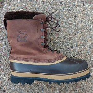Sorel Vintage Dominator brown leather waterpoof lace up insulated winter boots