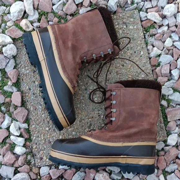 Sorel Vintage Dominator brown leather waterpoof lace up insulated winter boots