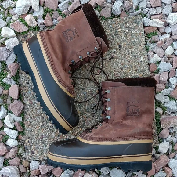 Sorel Vintage Dominator brown leather waterpoof lace up insulated winter boots