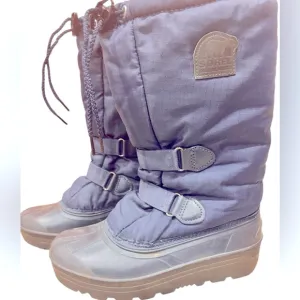 Sorel WATERPROOF Felt Lined Rubber Sole Lace Up Snow Boot WOMEN Size 7 EUC/NWOT