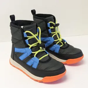 Sorel Whitney II Plus Lace Waterproof Boots, Black/Multi, Little Kids 1