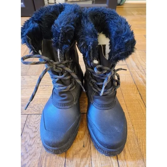 SOREL Women’s Badger Black Snow Winter Boots Size 6