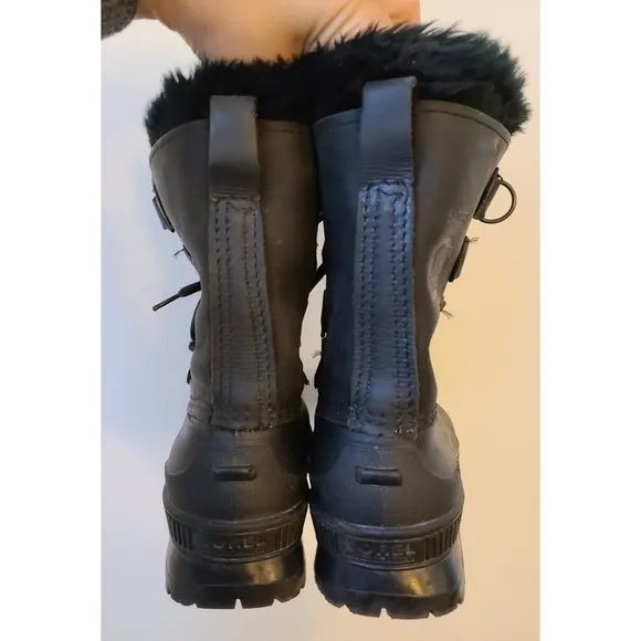 SOREL Women’s Badger Black Snow Winter Boots Size 6