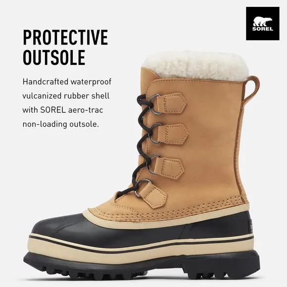 SOREL WOMEN'S CARIBOU WATERPROOF BOOT - BUFF - 11