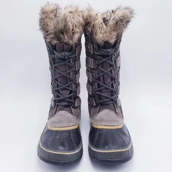 SOREL Womens Joan Of Arctic NL 1540-051 Gray Waterproof Snow Winter Boots Sz 10