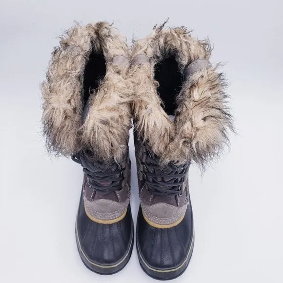 SOREL Womens Joan Of Arctic NL 1540-051 Gray Waterproof Snow Winter Boots Sz 10
