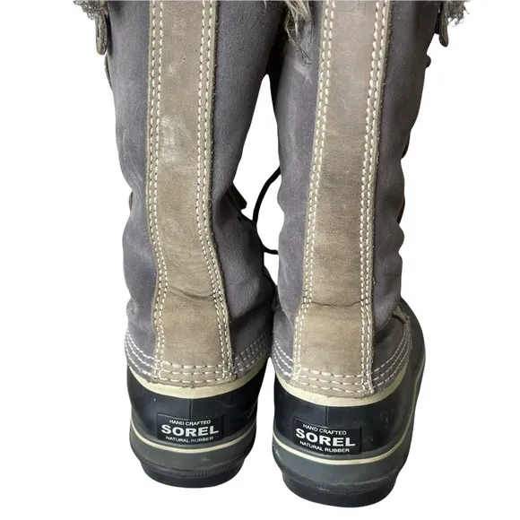 SOREL Women's Joan Of Arctic NL 1540-051 Gray/Tan Waterproof Snow Winter Boots 7