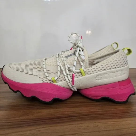 Sorel Women's Natural/Cactus Pink Kinetic Impact Lace Sneakers